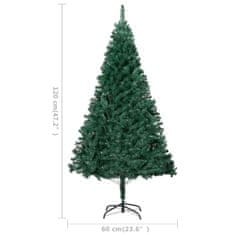 Greatstore Umělý vánoční stromek s hustými větvemi zelený 120 cm PVC