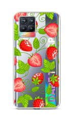 TopQ Kryt Realme 8 silikon Strawberries 61557