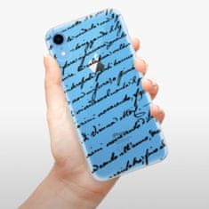iSaprio Silikonové pouzdro - Handwriting 01 - black pro Apple iPhone Xr