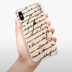 iSaprio Silikonové pouzdro - Handwriting 01 - black pro Apple iPhone XS