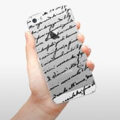 iSaprio Silikonové pouzdro - Handwriting 01 - black pro Apple iPhone 5/5S/SE