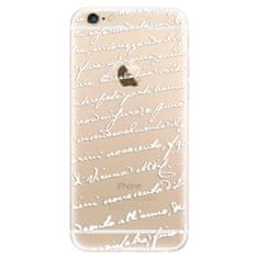 iSaprio Silikonové pouzdro - Handwriting 01 - white pro Apple iPhone 6