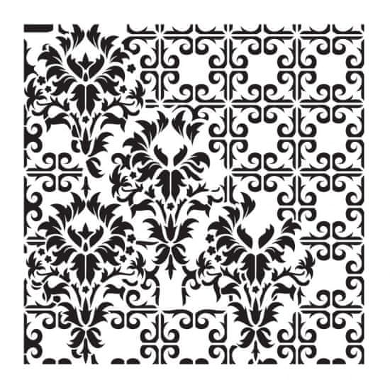 Aladine Šablona Cadence kolekce HomeDeco 25 x 25 cm - Ornamenty 7