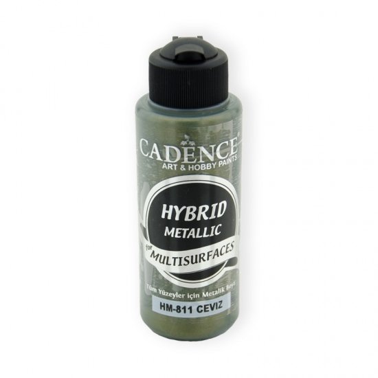 Aladine Metalická barva na všechny povrchy Cadence Hybrid Metallic 70 ml- walnut oříšková