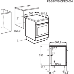 Electrolux elektrický sporák LKR540100X - zánovní