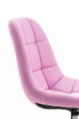 Kancelářská židle Emil, syntetická kůže, růžová