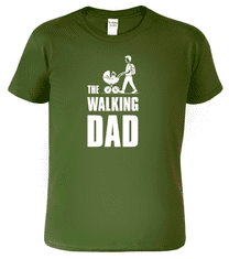 Hobbytriko Tričko pro tátu - The Walking Dad Barva: Military (69), Velikost: M