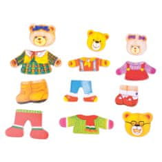 InnoVibe Bigjigs Toys Oblékací puzzle Medvědí rodinka