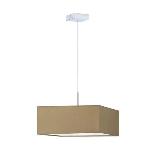 LYSNE.PL Závěsná lampa BOGOTA 40 cm x 40 cm, 3xE27 dno, rám z kartáčované oceli