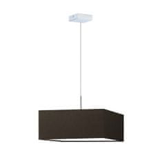 LYSNE.PL Lustr lampa BOGOTA 40 cm x 40 cm, 3xE27 dno, rám z kartáčované oceli, hnědá