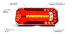 WAS Zadní LED světlo, typ W150/1147, levá/pravá strana