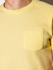 OMBRE Pánské tričko bez potisku S1182 - žlutá - L