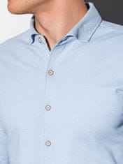 OMBRE Pánská košile s dlouhým rukávem K540 - nebesky modrá - XL