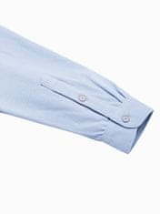 OMBRE Pánská košile s dlouhým rukávem K540 - nebesky modrá - XL