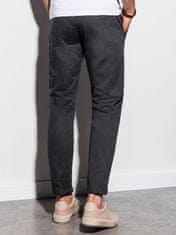 OMBRE Pánské chino kalhoty P894 - černá - L