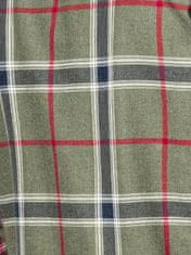 OMBRE Pánská kostkovaná košile s dlouhým rukávem K564 - khaki - M
