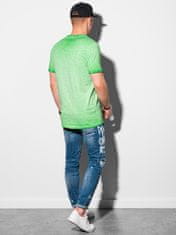 OMBRE Ombre Pánské tričko bez potisku S1388 - zelená - S