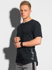 OMBRE Ombre Pánské tričko s potiskem S1387 - černá - XXL