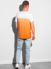 OMBRE Ombre Pánské tričko bez potisku S1380 - oranžová - S