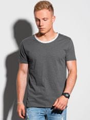 OMBRE Ombre Pánské tričko bez potisku S1385 - grafitová - XL