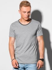 OMBRE Ombre Pánské tričko bez potisku S1385 - šedá - XL