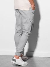 OMBRE Ombre Pánské jogger kalhoty P1026 - šedá - XL