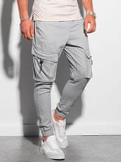 OMBRE Ombre Pánské jogger kalhoty P1026 - šedá - XL