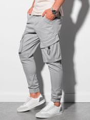 OMBRE Ombre Pánské jogger kalhoty P1026 - šedá - XL