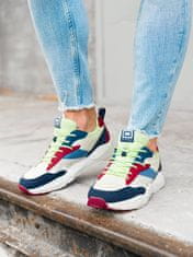 OMBRE Pánské sneakers boty T368 - červená/námořnická modrá - 45