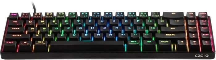 CZC Halfling, Cherry MX Silent Red, CZ (CZCGK750SB) mechanická herní klávesnice bluetooth / drátová, kompaktní