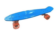 Pennyboard s LED kolečky, 56 cm LIGHT BLUE/ORANGE S-162