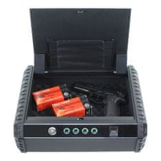 Rottner Gunmaster XL kazeta pro krátké zbraně a cennosti černá | Zámek na otisk prstu | 37 x 10 x 27.5 cm