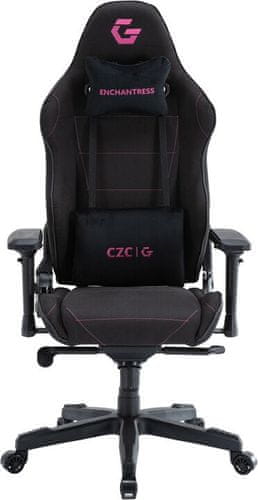 CZC Enchantress, černá/růžová (CZCGX300) nastavitelná výška sedací plochy ergonomické tvarování a polstrování