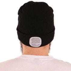 SIXTOL Čepice s čelovkou 180lm, nabíjecí, USB, univerzální velikost, bavlna/PE, černá