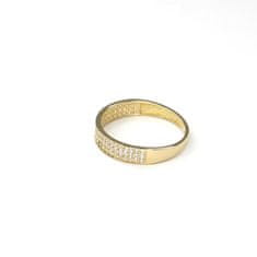 Pattic Prsten ze žlutého zlata a zirkony AU 585/000 1,35 gr ARP034001Y-56