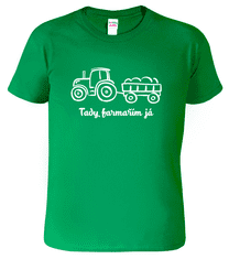 Hobbytriko Triko dětské - Traktor Barva: Středně zelená (16), Velikost: 12 let / 158 cm
