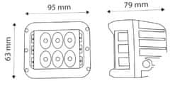 TT Technology Sada 2 ks pracovních LED světel, 6 LED diod (typ TT.13209)