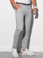 OMBRE Ombre Pánské chino kalhoty P156 - světle šedá - XL