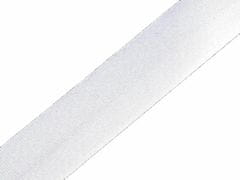Kraftika 10m bílá šikmý proužek saténový šíře 15mm