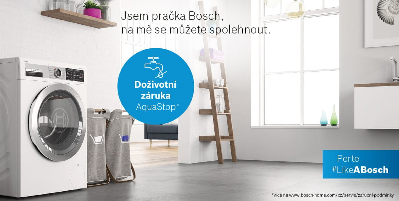 Předem plněná automatická pračka Bosch WAV28MH0BY AquaStop