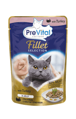 PreVital dušené filetky krůtí v želé 28 x 85 g