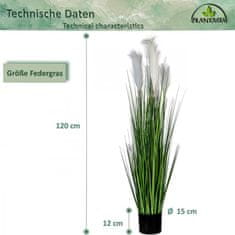 shumee PLANTASIA Umělá květina 120 cm, bílý květ