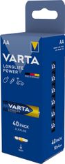 Varta Baterie Longlife Power AA Storagebox Foil 4×10 4906121154