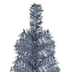 Greatstore Úzký vánoční stromek stříbrný 210 cm