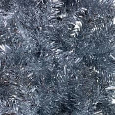 Greatstore Úzký vánoční stromek stříbrný 210 cm