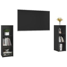 Greatstore TV skříňky 2 ks černé 107 x 35 x 37 cm dřevotříska