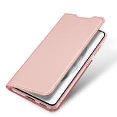 Dux Ducis Skin Pro knížkové kožené pouzdro na Samsung Galaxy S21 FE, růžové