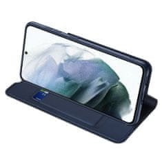 Dux Ducis Skin Pro knížkové kožené pouzdro na Samsung Galaxy S21 FE, modré