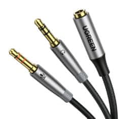 Ugreen AV193 audio kabel 3.5mm F/2xM 20cm, černý