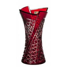 Caesar Crystal Váza Fan, barva rubín, výška 305 mm